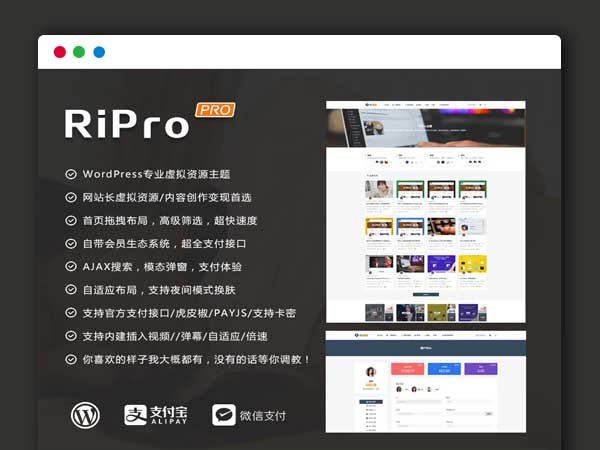Ripro6.90日主题破解版解密源码无限制版去授权 WordPress主题模板