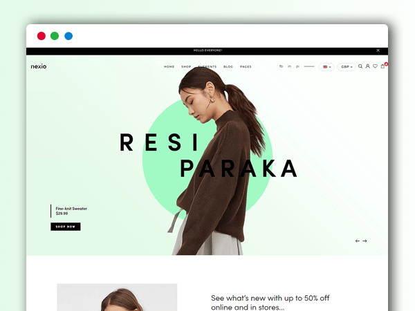 WordPress主题模板Nexio v1.0.7 时尚服装WooCommerce商店主题