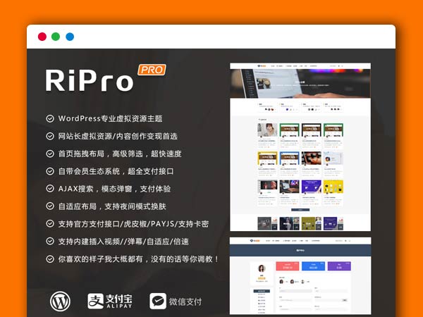 WordPress最新主题模板 RiPro v8.6 无限制版
