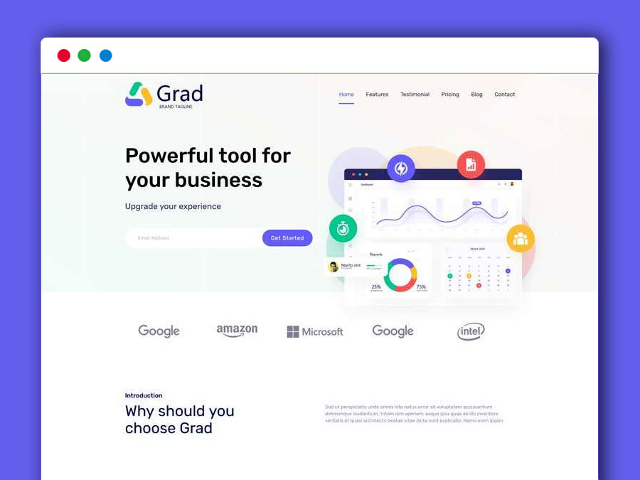 企业软件介绍主页html模板